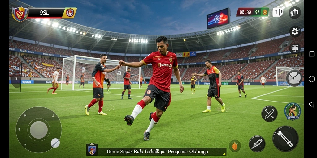 Tampilan gameplay <strong>9SL</strong> yang memukau saat pertandingan sepak bola.