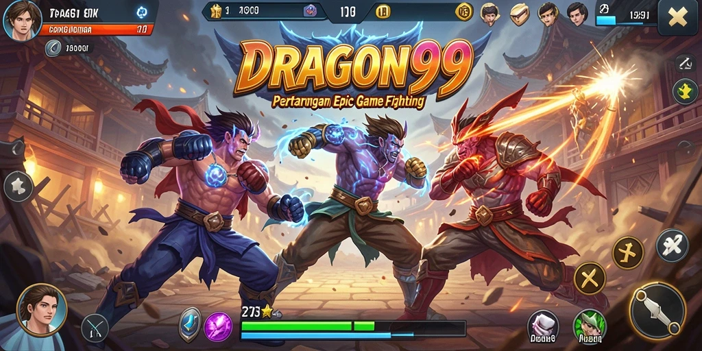 Screenshot gameplay DRAGON99 yang menunjukkan aksi pertarungan yang menegangkan.