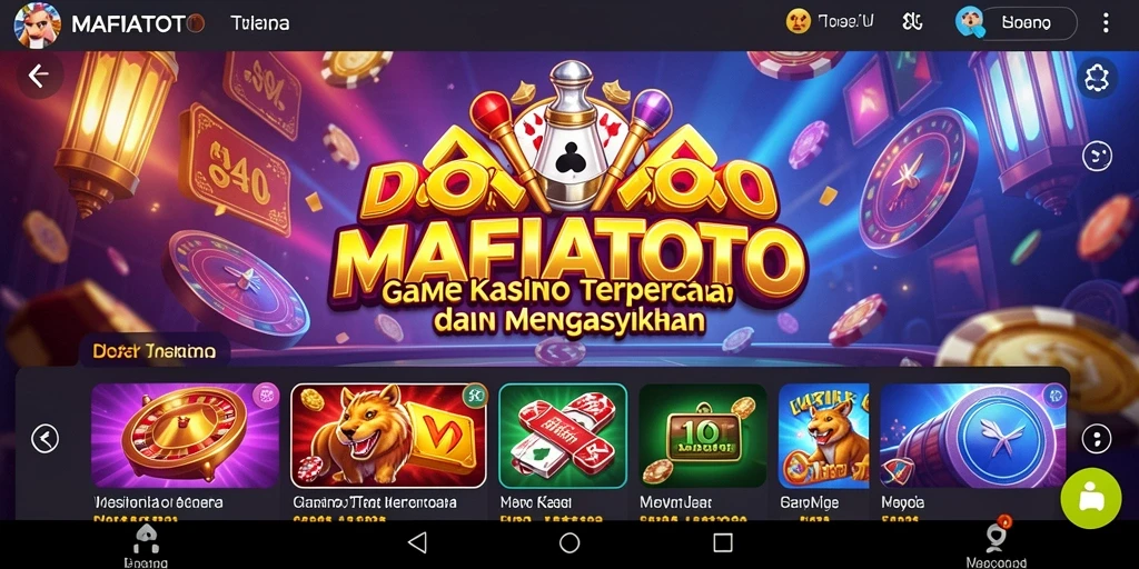 Tampilan menarik MAFIATOTO dengan gameplay Kasino yang seru.