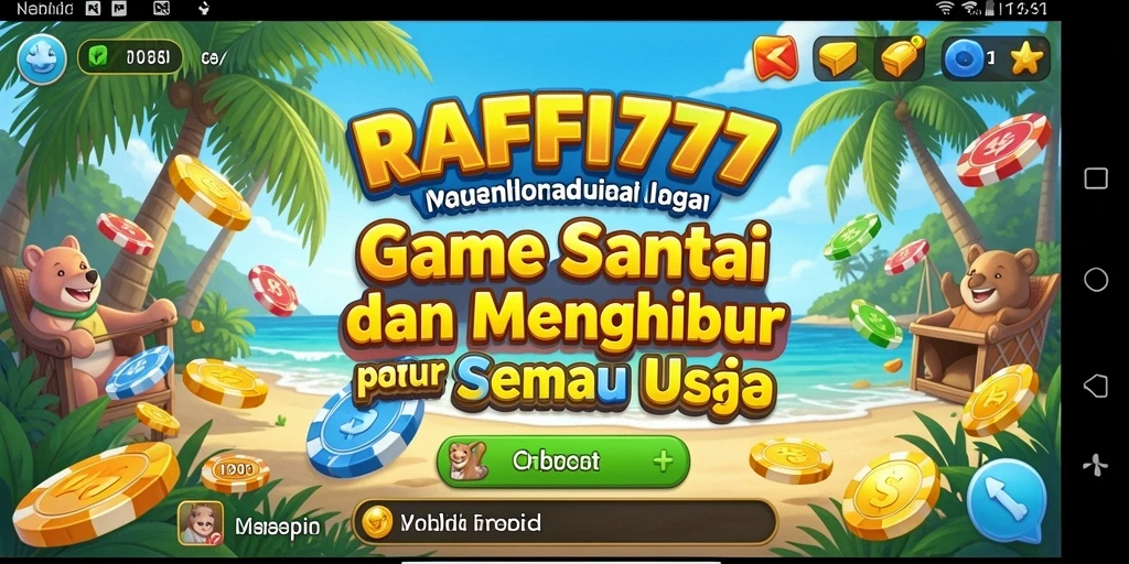 Tampilan seru gameplay RAFFI777 dengan berbagai tantangan menyenangkan.